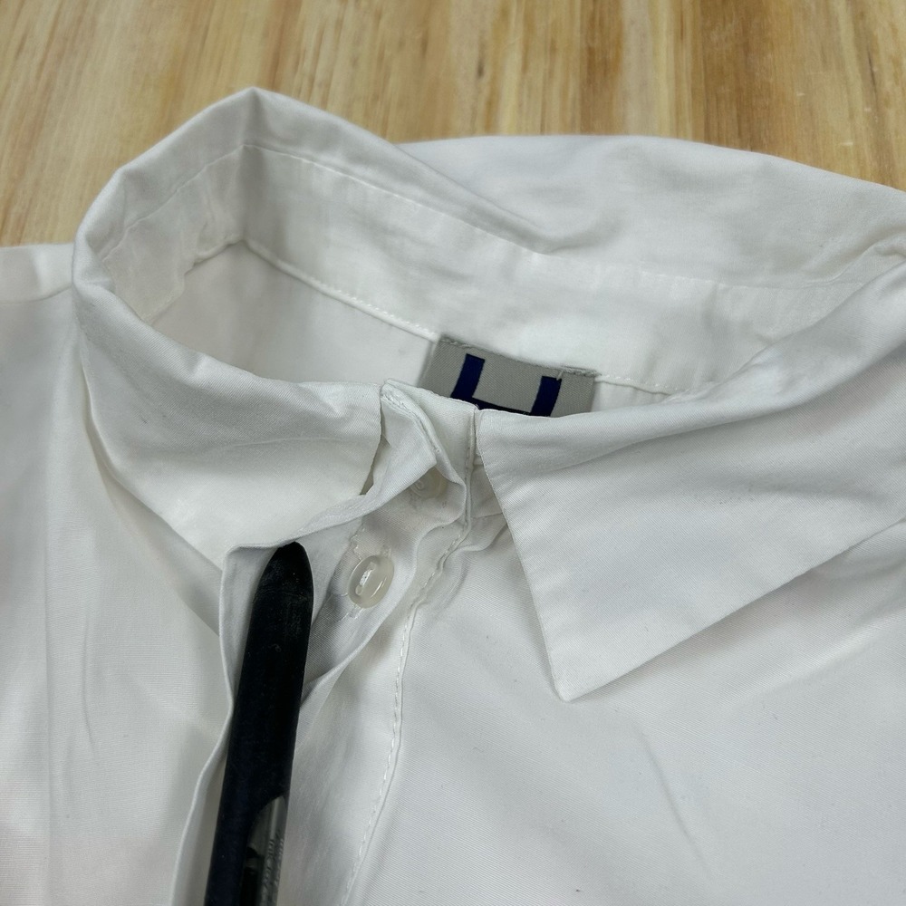 Adolfo Dominguez Solid Lightweight Long‎ Sleeve Button Up Shirt Women's 36 White - Picture 4 of 9